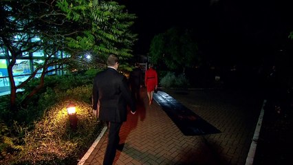 Theresa May silent as she arrives at count centre