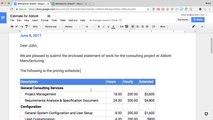 Create Price Quotes in Google Docs With Embedded Spreadheet Cells