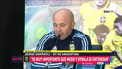 Sampaoli: "La confluencia entre Messi y Dybala será muy importante"