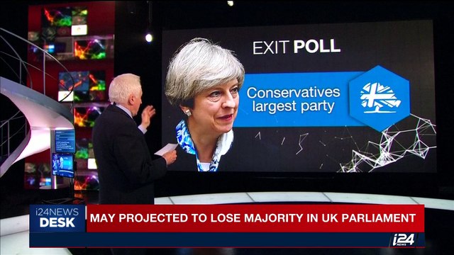 i24NEWS DESK | May projected to lose majority in UK Parliament | Thursday, June 8th 2017