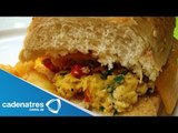 Baguette de Huevo con Tocino / Torta de huevo con tocino / Comida mexicana