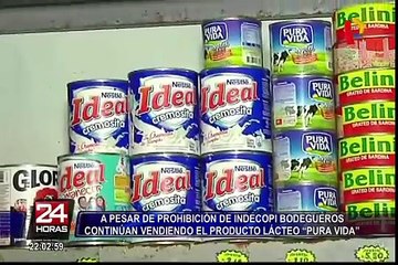 Continúan vendiendo producto lácteo Pura Vida pese a prohibición de Indecopi