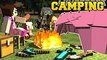 PopularMMOs Minecraft׃ CAMPING!!! (TENTS, CAMPFIRES, SLEEPING BAGS, & LANTERNS!) Custom Command
