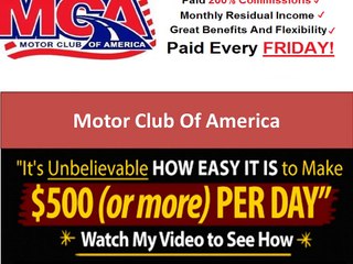 Motor Club Of America- Make Money Online Business