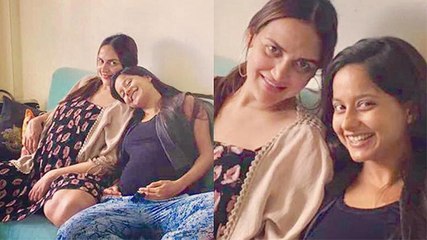 Esha Deol Cutely Flaunts Baby Bump