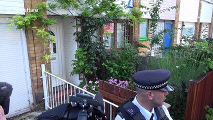 Jeremy Corbyn leaves his house after election results