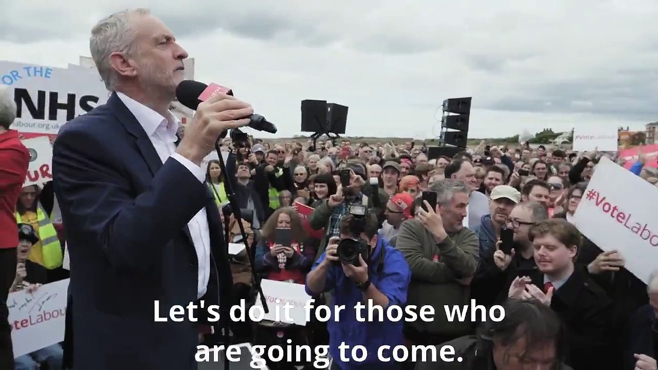 Royaume-Uni : clip de campagne de Jeremy Corbyn en meeting