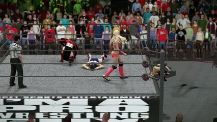 WWE 2K17 trish stratus v wonder woman v summer rae v shi