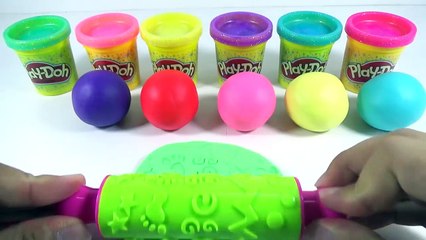 Learn Colors Play Doh Balls Pep  Molds Fun