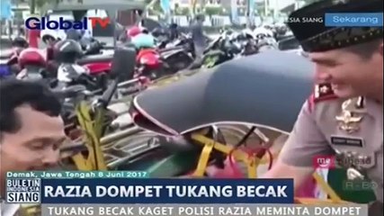 Polisi Gelar Razia Dompet Tukang Becak di Demak Jawa Tengah
