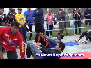 mayweather vs pacquiao what's it like to train alongside manny - esnews