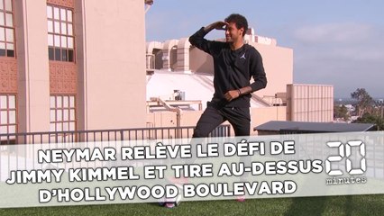 Tải video: Neymar relève le défi de Jimmy Kimmel et tire au-dessus d'Hollywood Boulevard