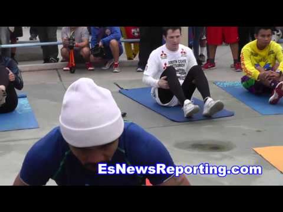 Manny Pacquiao Does 1300 Sit-ups Like Its Nothing Easy Work - esnews boxing