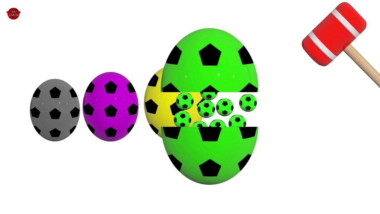 Colors For Children to Learn With Soccer Balls - Learn Colors With Surprise Eggs Snake For Kids