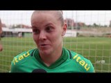 Goleira Dani Neuhaus é entrevista por Andressa Alves em sua primeira convocação