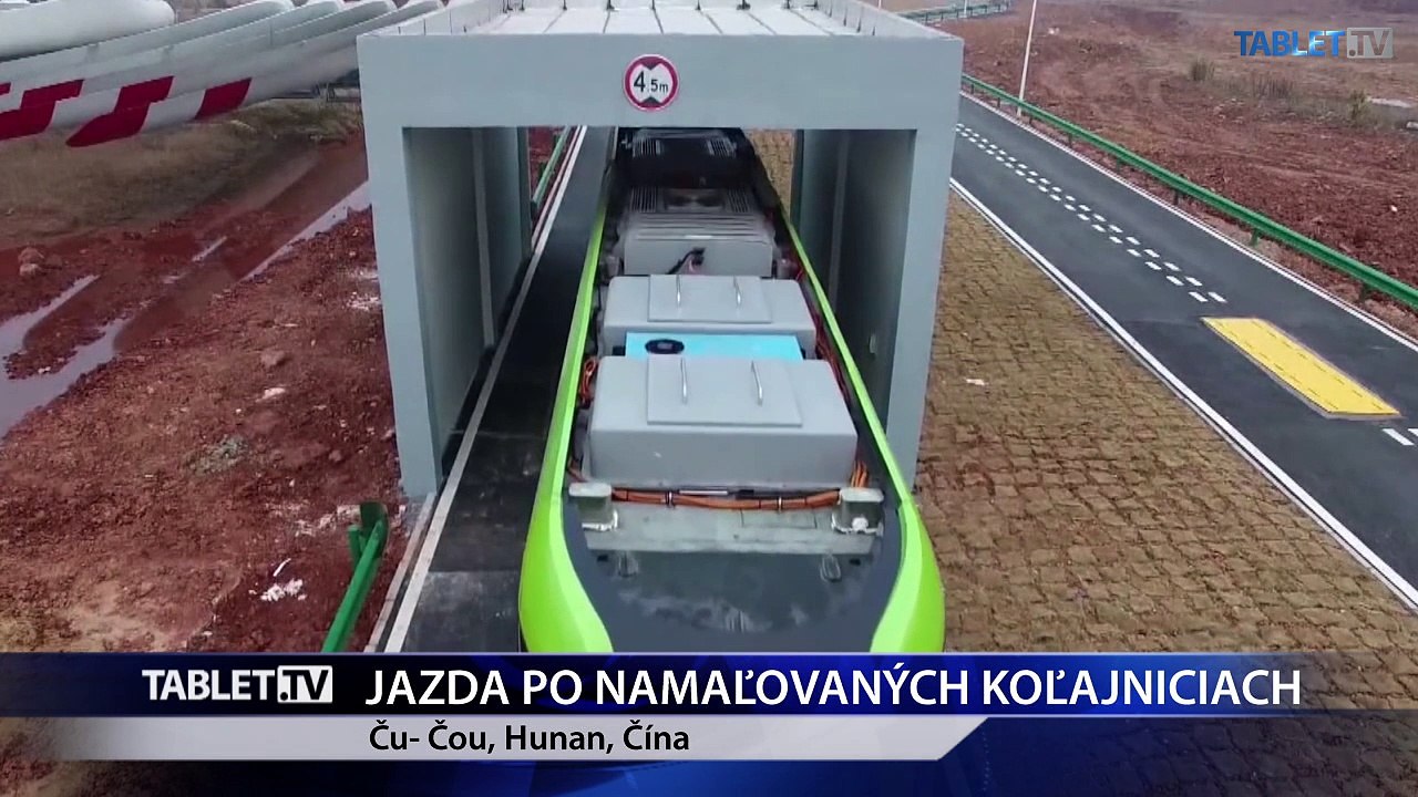 Vozidlo, ktoré nie je ani vlakom, ani autobusom, ani električkou, jazdí po namaľovaných koľajniciach