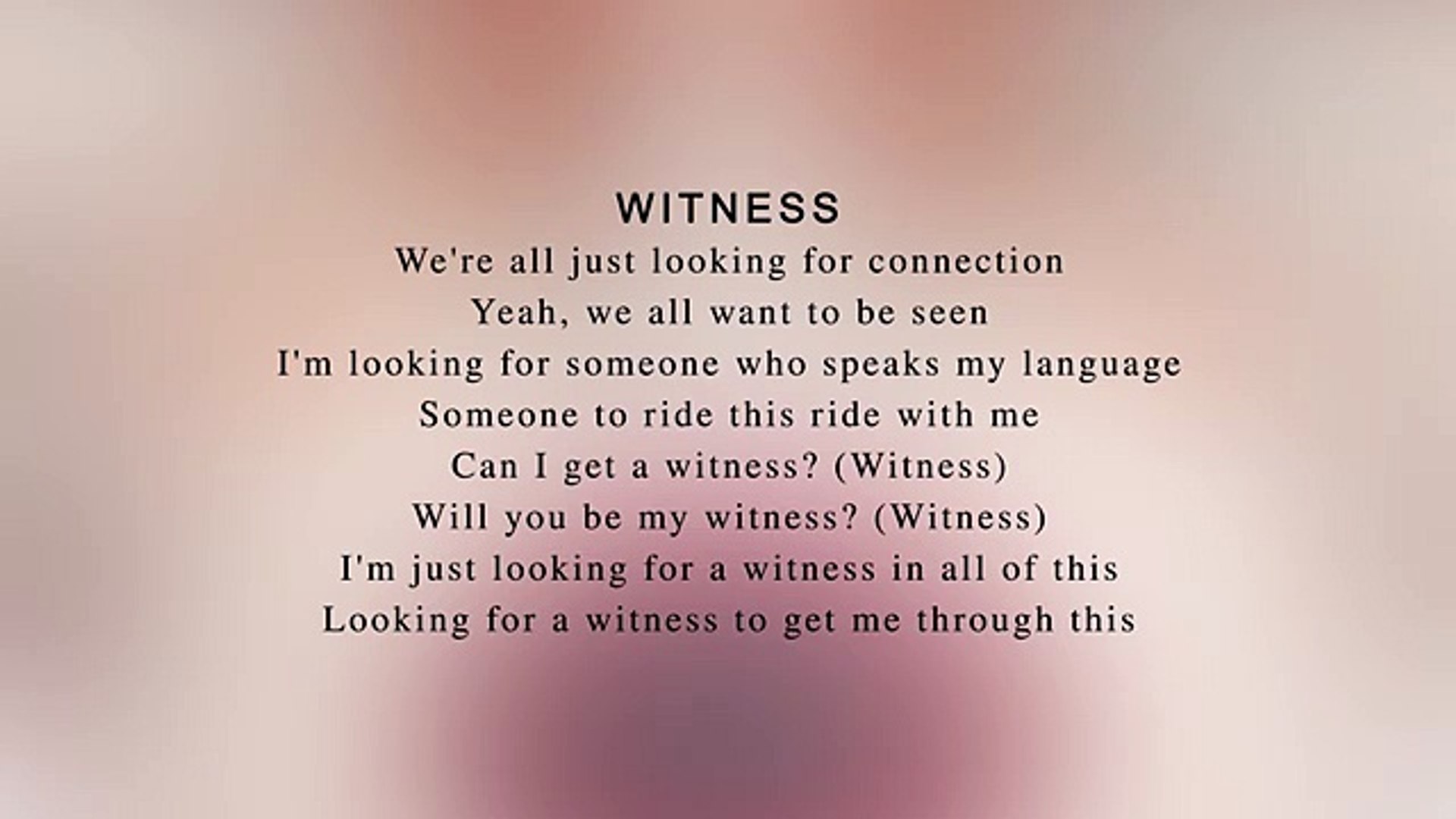 ⁣Katy Perry - Witness (Lyrics)