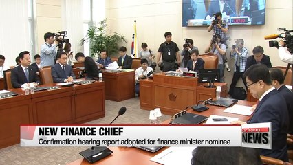 Confirmation hearing report adopted for finance minister nominee