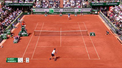 Roland-Garros 2017 : Andy Murray est infranchissable quand il active le mode défense ! (7-6, 3-6, 3-4)