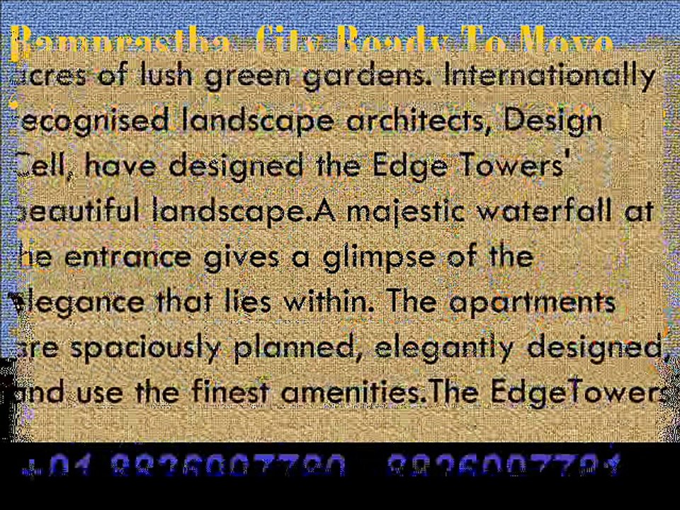 Ramprastha City The Edge Tower 2 BHK 1310 Sqft @ 60 Lac Ready To Move Project Sec  37D Gurgaon 8826997781
