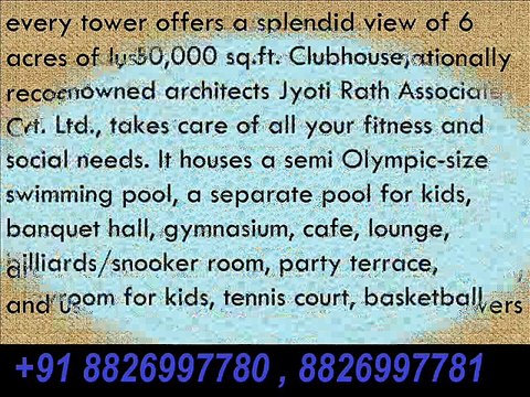Ramprastha City The Edge Tower Resale Hi Resale 2 BHK Only 60 Lac Sector 37D Gurgaon 8826997781