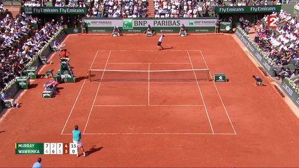 Roland-Garros 2017 : Wawrinka et Murray sont phénoménaux ! Encore un point de folie ! (7-6, 3-6, 7-5, 4-5)
