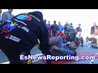 Floyd Mayweather vs Manny Pacquiao MP In Camp Getting Into Crazy Shape - esnews boxing