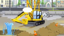 JCB Excavator Digging with Dump Truck Kids Animation Cartoon - Cars & Vehicles for Children