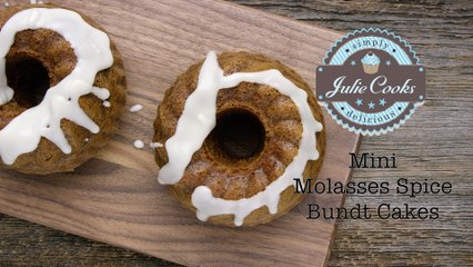Mini Molasses Spice Bundt Cakes For Two