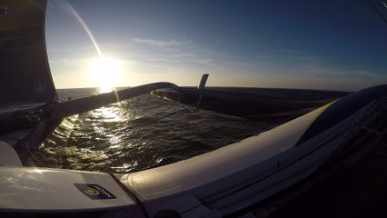 coucher soleil à bord de Macif