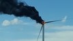 Giant Wind Turbine Goes Up in Flames in Texas
