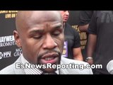 Floyd Mayweather vs Manny Pacquiao fm on fight night vs manny - EsNews