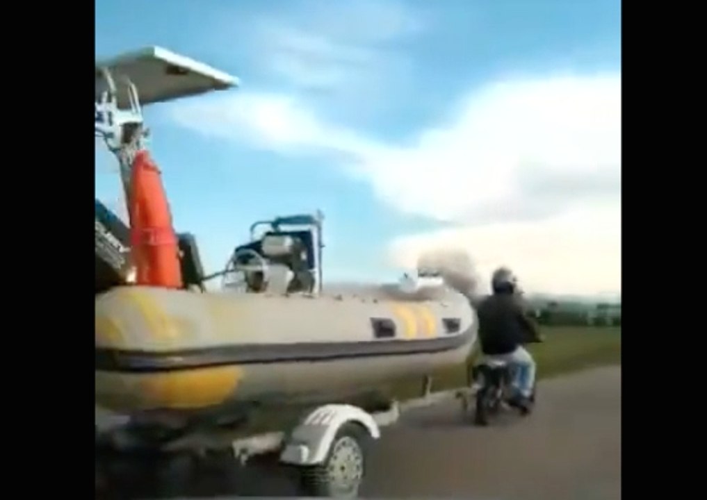 Pulling a Boat with a Scooter