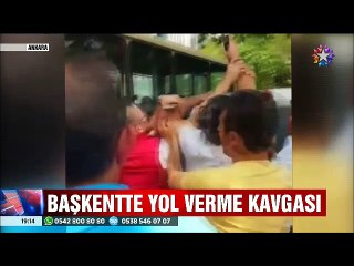 Ankara'da minibüscüler ile polislerin yol verme tartışması