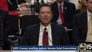 COMEY HEARING ll Opening remarks ll I Want The American People To Know This Truth!