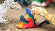 Videos de Dinosaurios para niños Yutyrannus v_s Rajasaurus  Schleicdfgrh Dinosaurios de Juguete