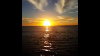Nikon P900 Digital Camera Sun Zoomed At Sea At Sunset Proves Flat Earth