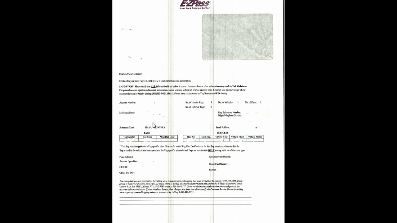 EZ PASS REGISTRATION