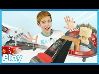 디즈니 픽사 카(CAR) 더블레인 듀얼 트랙세트 자동차 레이싱 대결 놀이 l 캐리앤 플레이