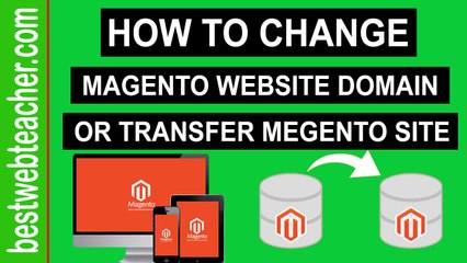 how to change magento website domain