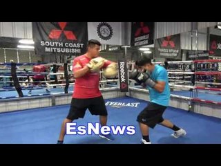 Mikey Garcia Working Mitts For Adrien Broner Fight EsNews Boxing