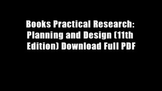 Books Practical Research: Planning and Design (11th Edition) Download Full PDF