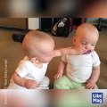 Little Child Teasing Each Other