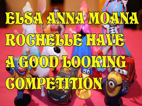 Toy ELSA MOANA ROCHELLE HAVE GOOD LOOKING COMPETITION + MCQUEEN MAX SWIPER MINION BENNY PAPA SMURF