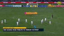 Saudi Arabia football team fail to line up for a minute's silence for London victims