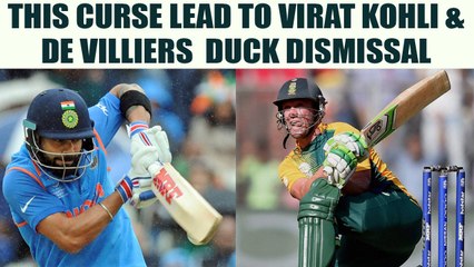 ICC Champions Trophy : Virat Kohli, AB de Villiers duck dismissal blamed on Pak jouno curse | Oneindia News