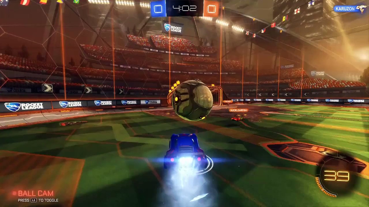 Rocket League: Nasty surprise from the rear - This doesn't happen often