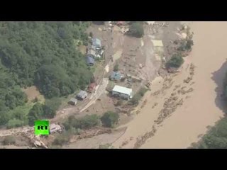Lionrock typhoon slams into Japanese areas still recovering from 2011 tsunami – aerial footage