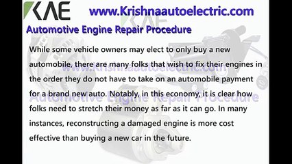 Automotive Engine Repair Procedure