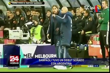 Argentina venció 1-0 a Brasil en el debut de Jorge Sampaoli